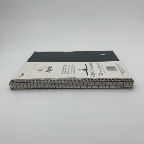 Vtg Apple Computer Spiral Bound Notebook Insert Info Sheet Black Mead 4 Subject - Picture 10 of 13